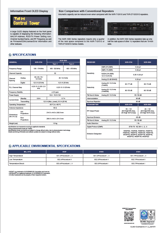 NXR-1700/1800 catalog